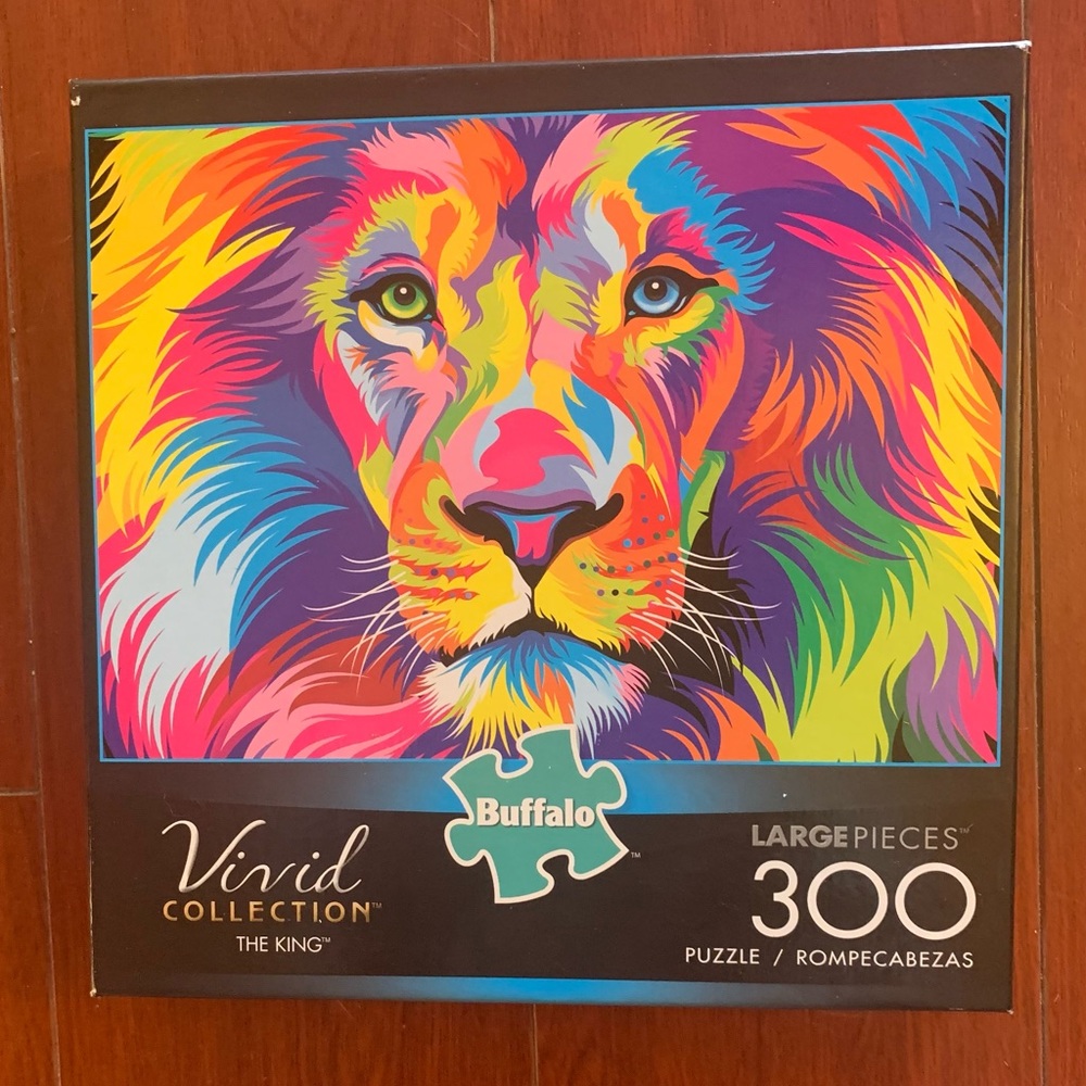 NIB-RARE-SEALED-VINTAGE, Buffalo Games “The King” 300 Large Piece Puzzle.